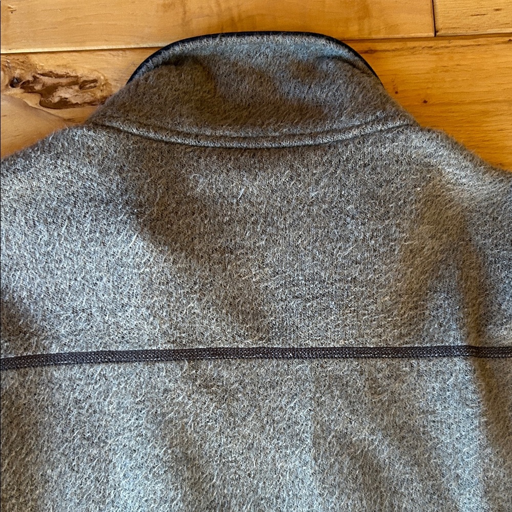 Men's Gray Alpaca fleece Jacket - Picture 6 of 12